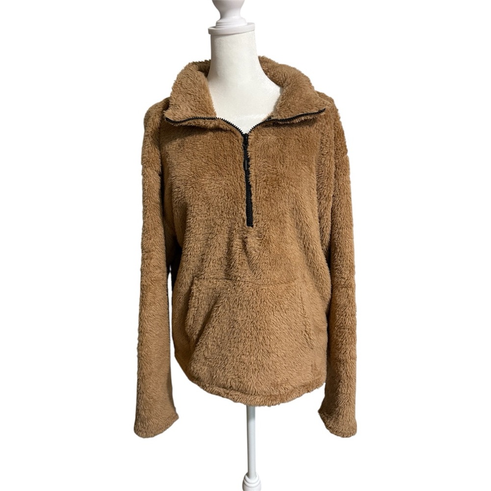 Cozy Tan Fleece Pullover